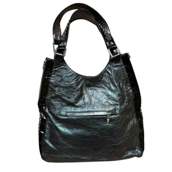 Kippys Y2K Iridescent Holo Leather Swarovski Crystal Embellished Shoulder Bag - Picture 9 of 16